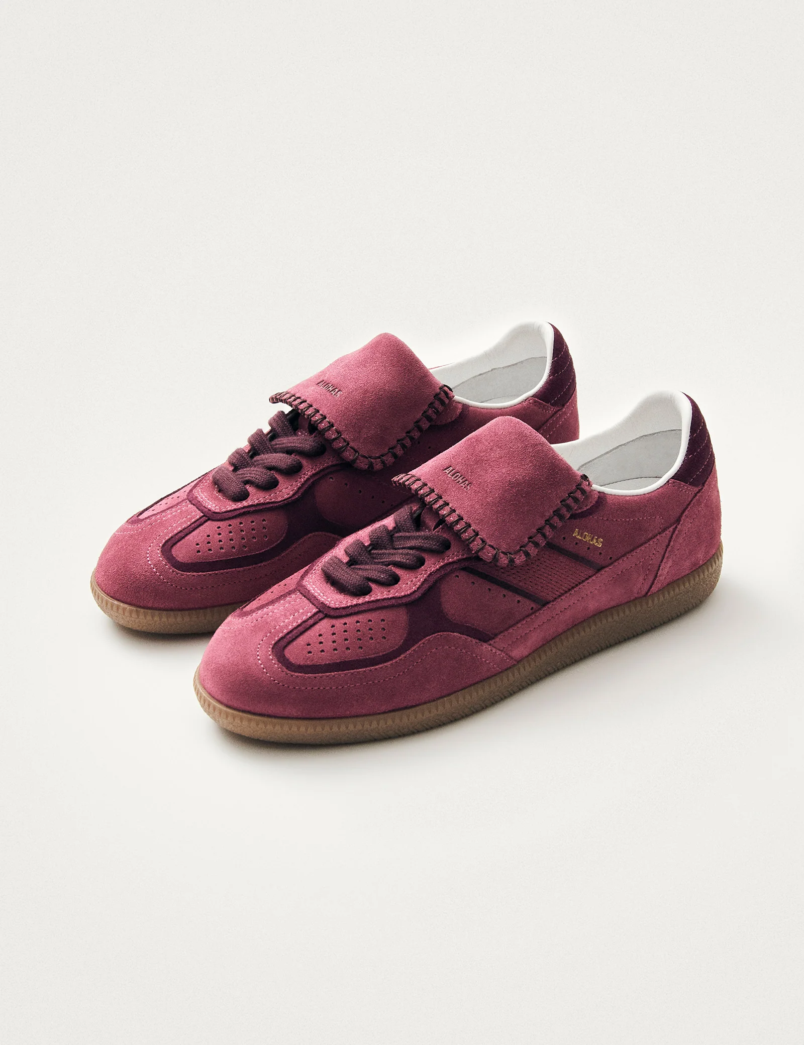 Alohas Club Suede Rasberry Leather Trainers - Image 2