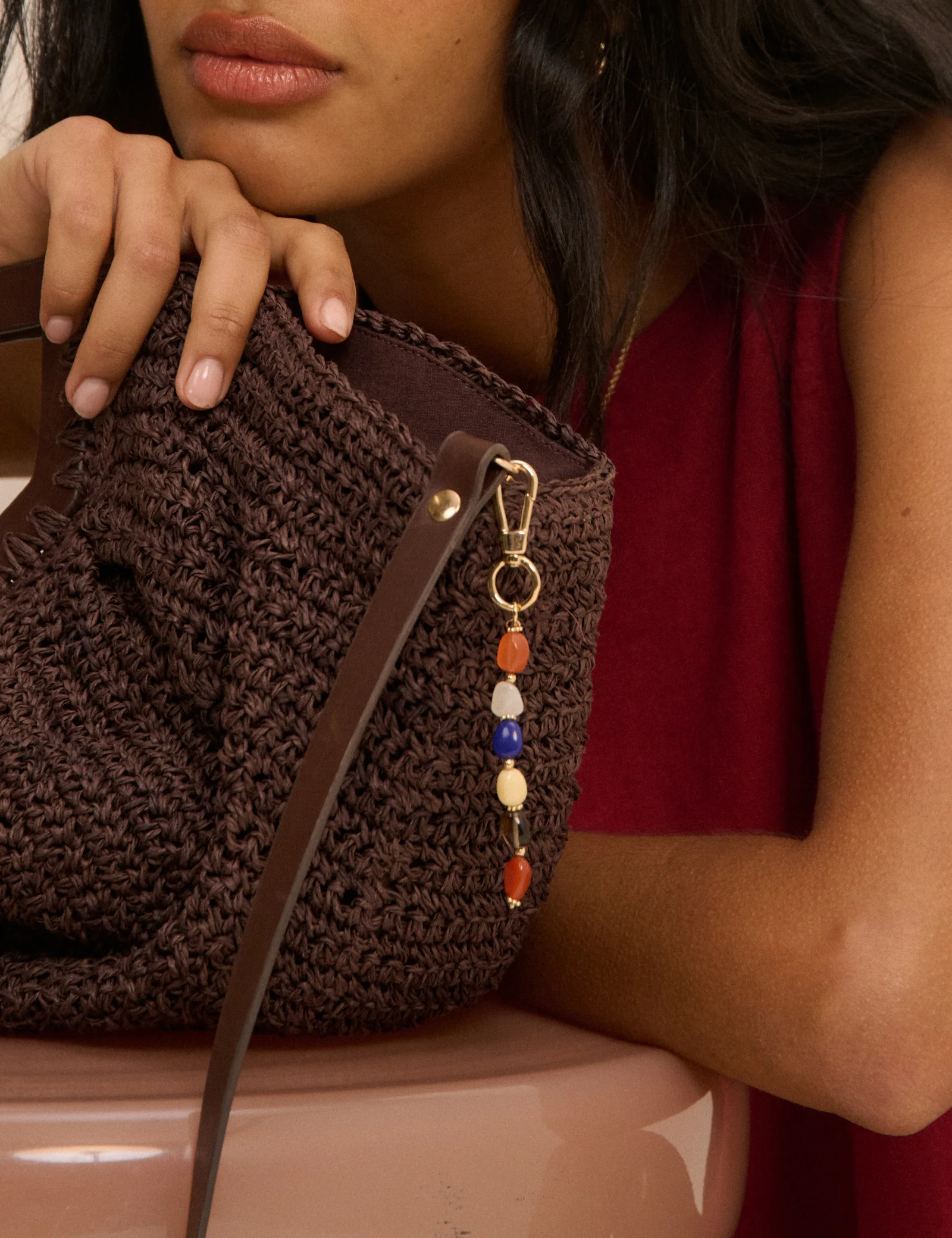 Multi Coloured Beaded Key Chain - Image 5