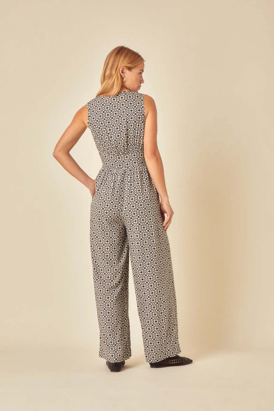 Black Printed Starlight Jumpsuit - Image 5