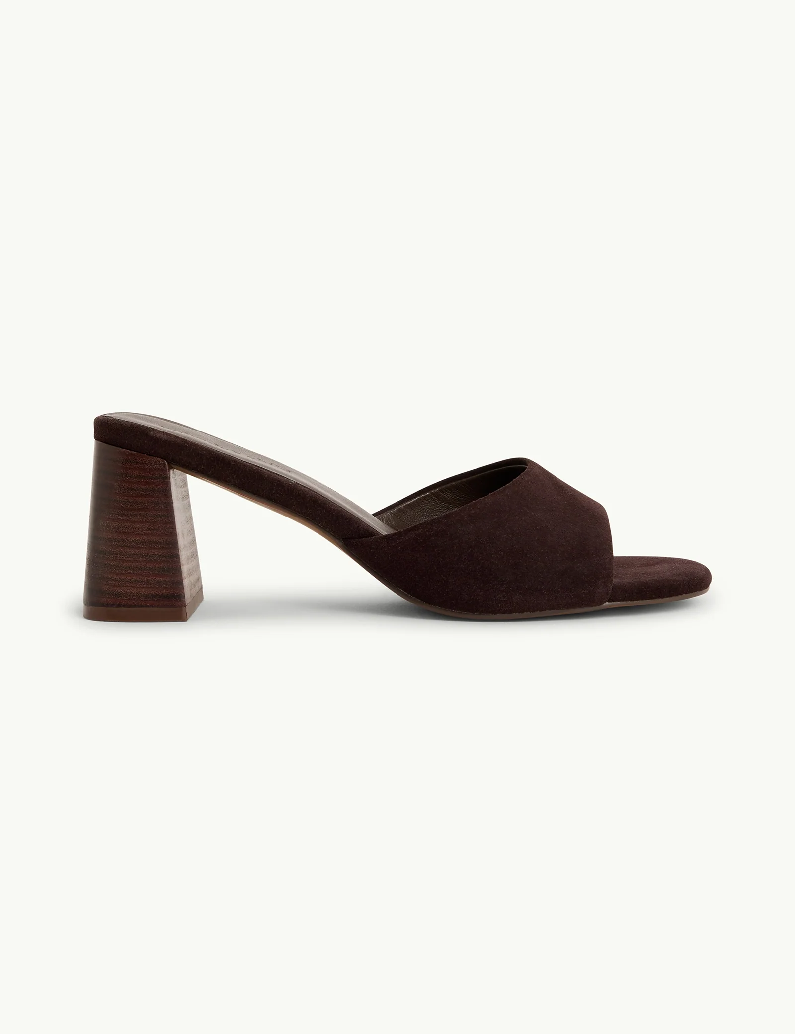 Dark Brown Block Heel Mules - Image 2