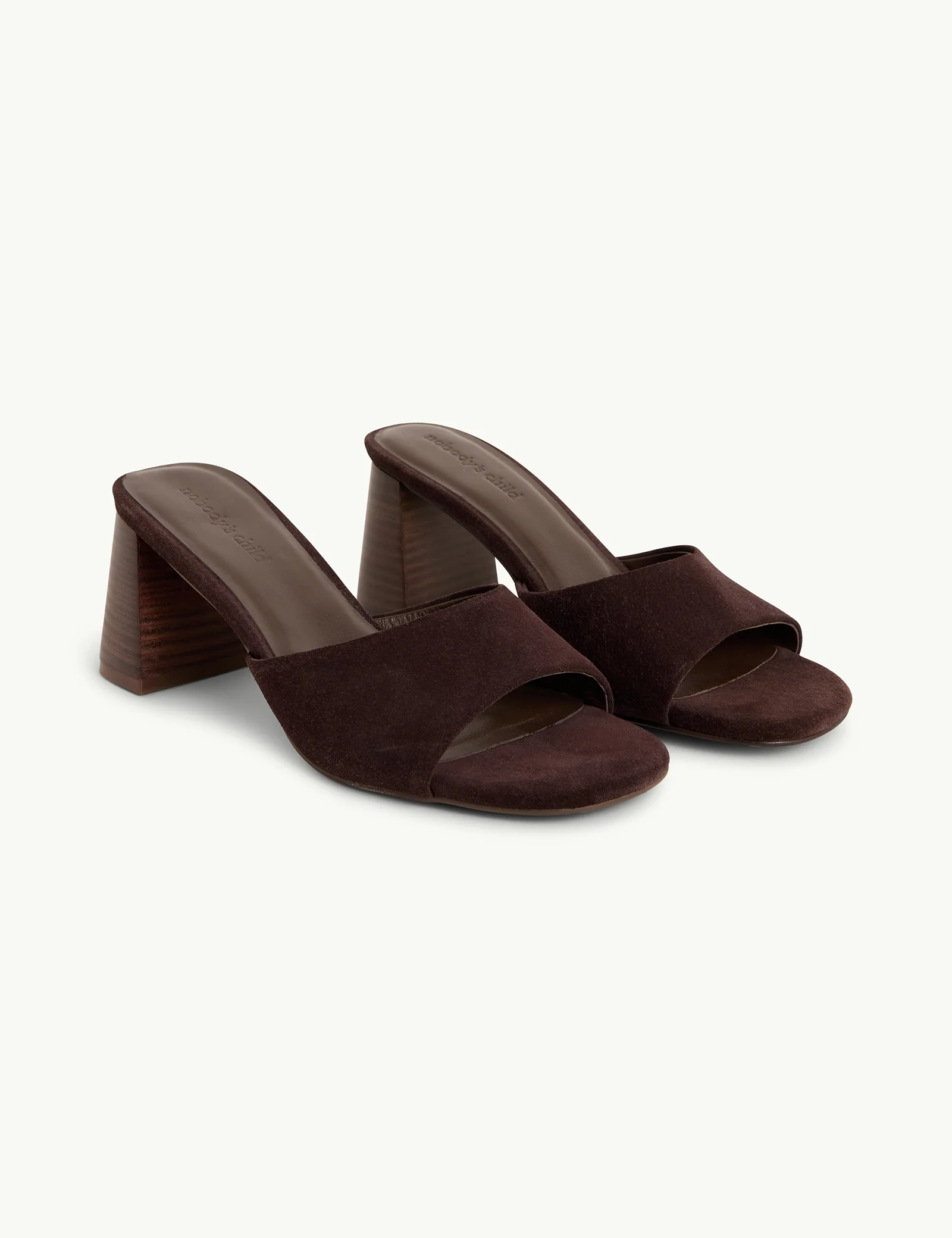 Dark Brown Block Heel Mules - Image 4