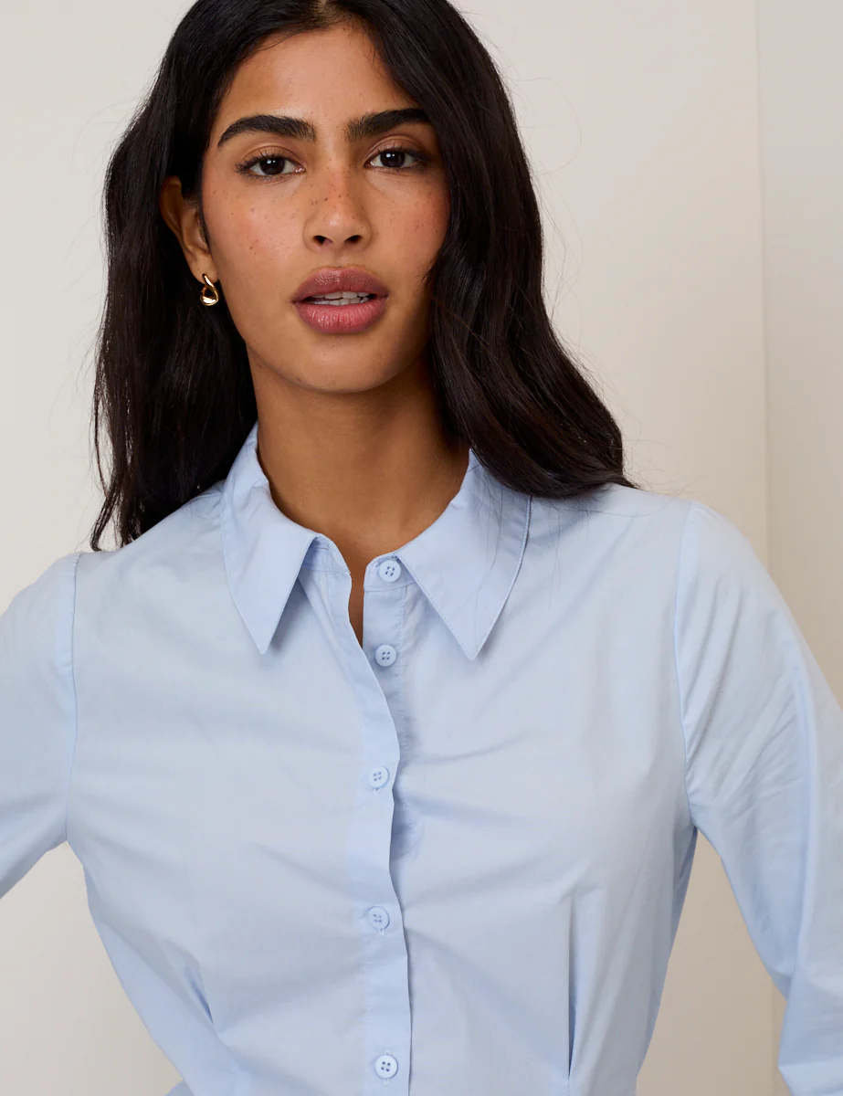 Blue Fitted Shirt - Image 4
