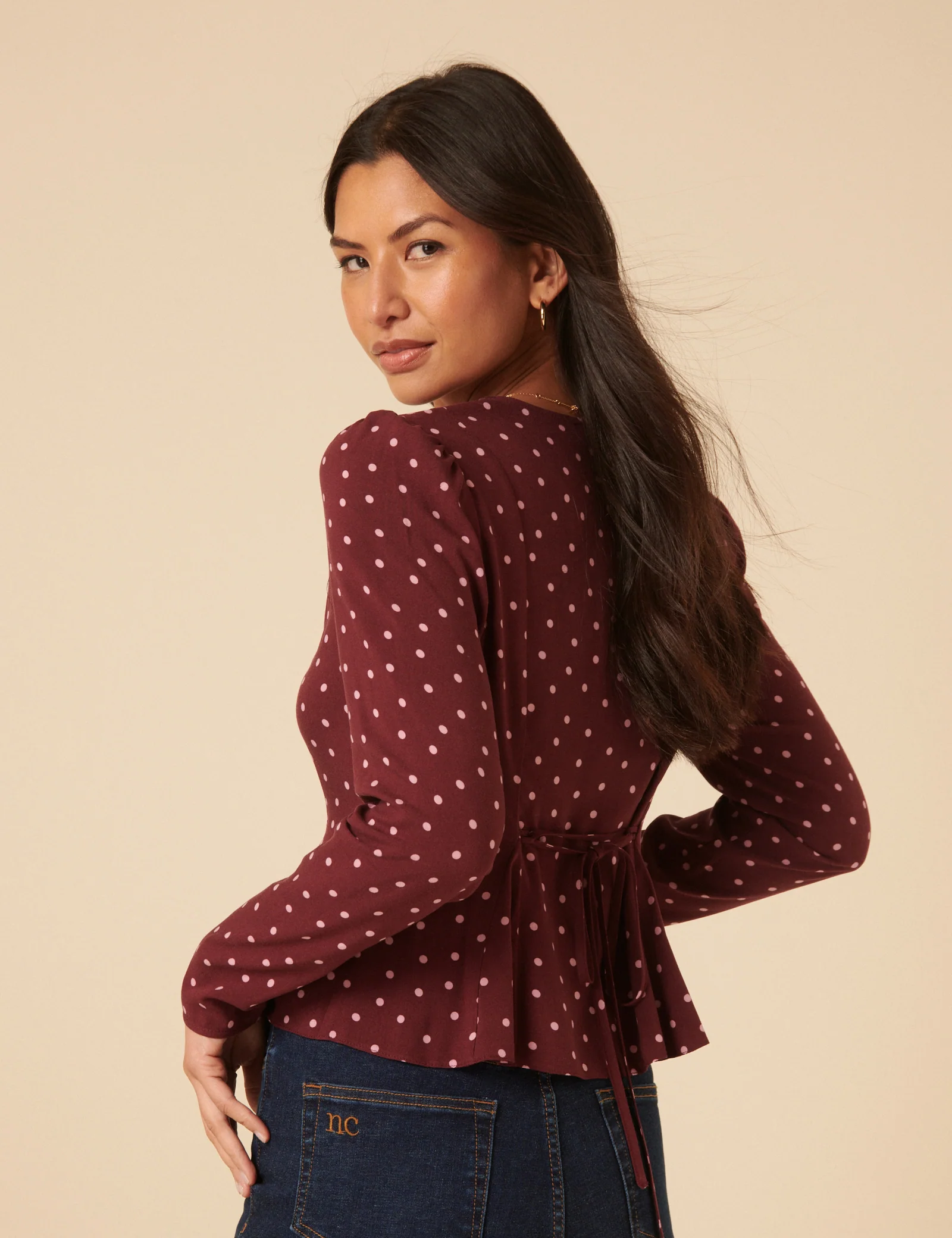 Burgundy Polka Dot Top - Image 5