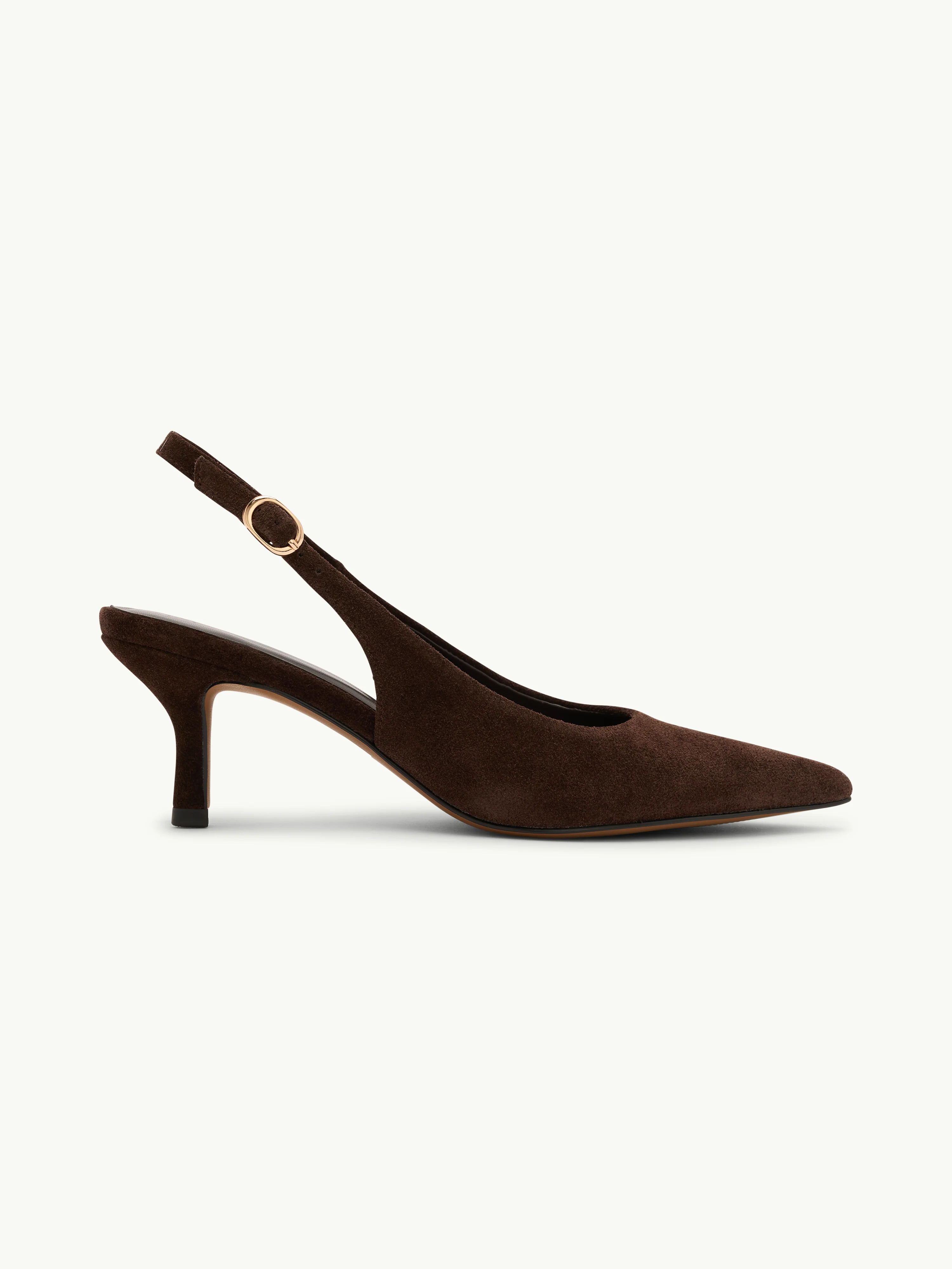 Brown Suede Sling Heel - Image 3