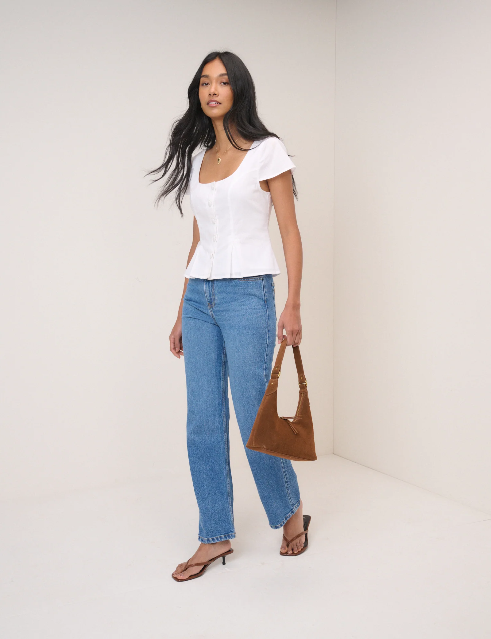 White Waistcoat Blouse - Image 2