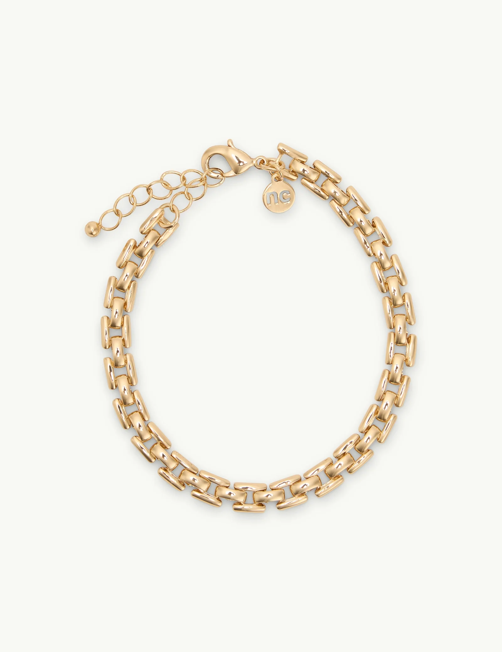 Gold Chain Interlocking Chain Bracelet - Image 4