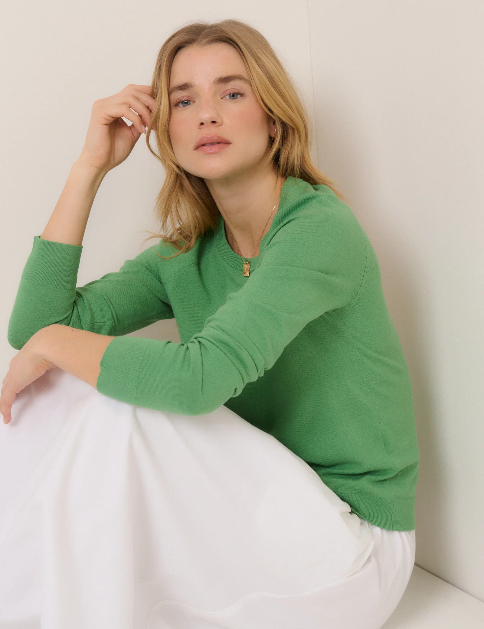 Green Crew Neck Jumper - Image 4