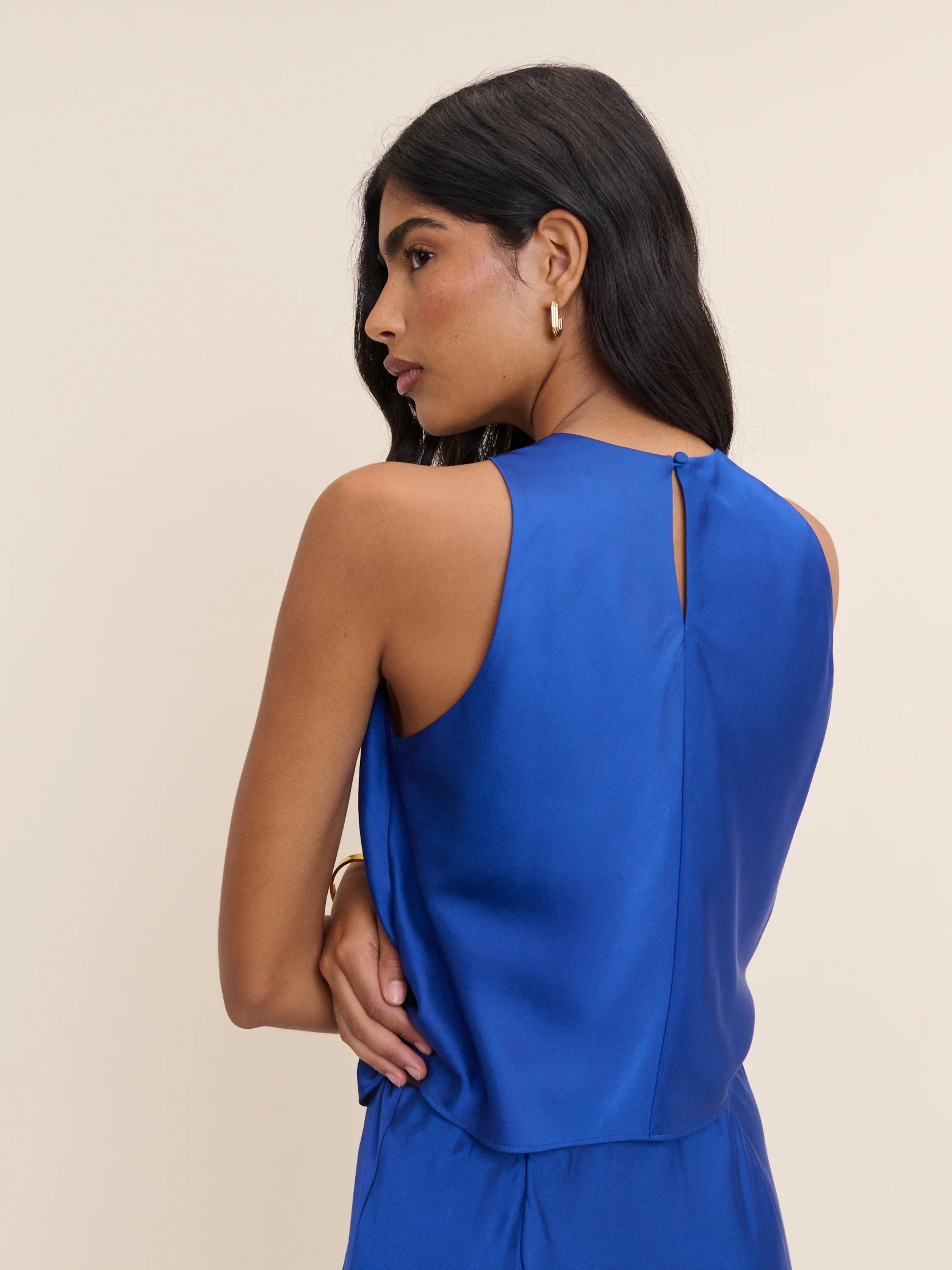 Electric Blue Cowl Neck Top - Image 5