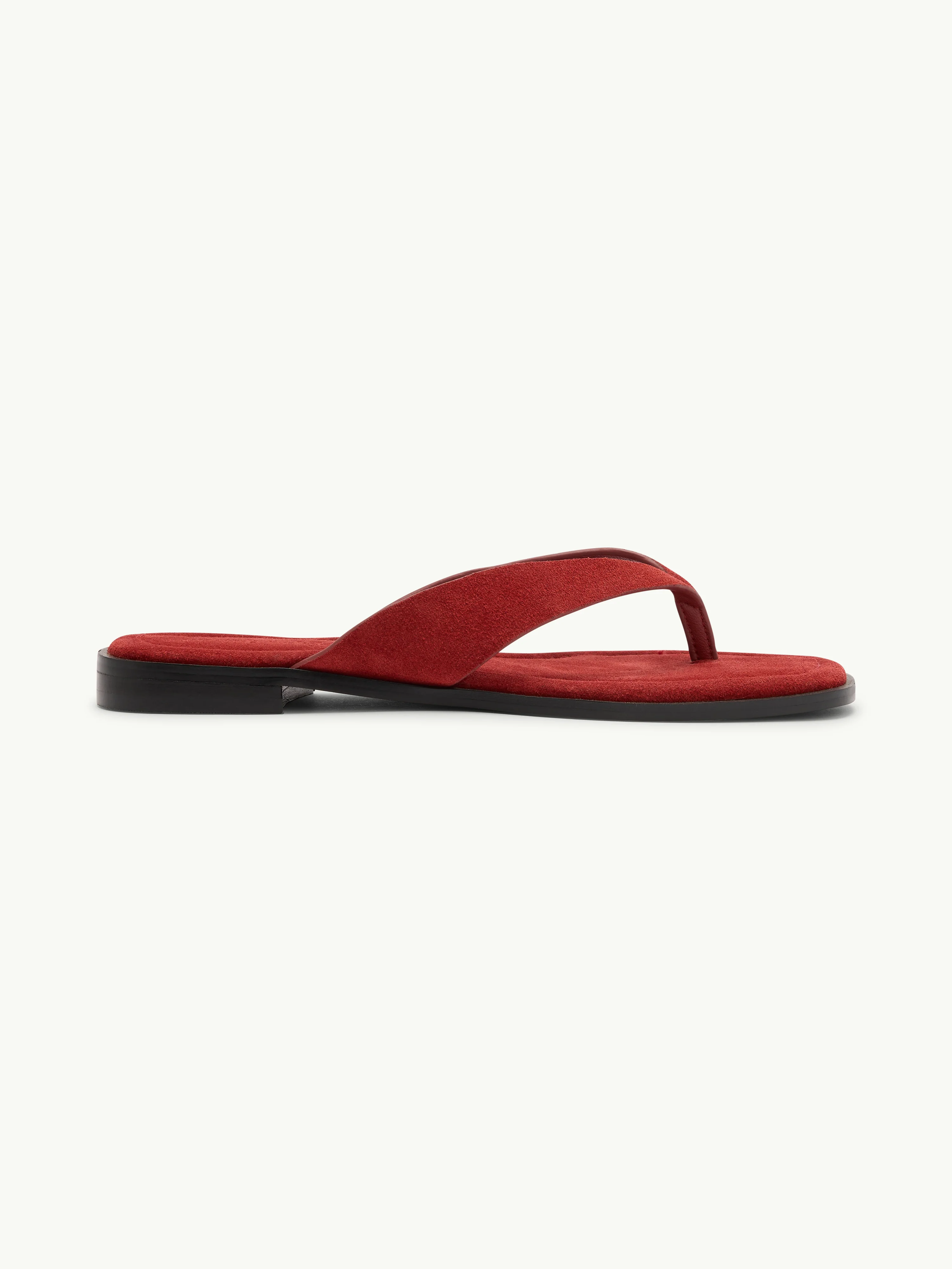 Red Suede Flip Flops - Image 2