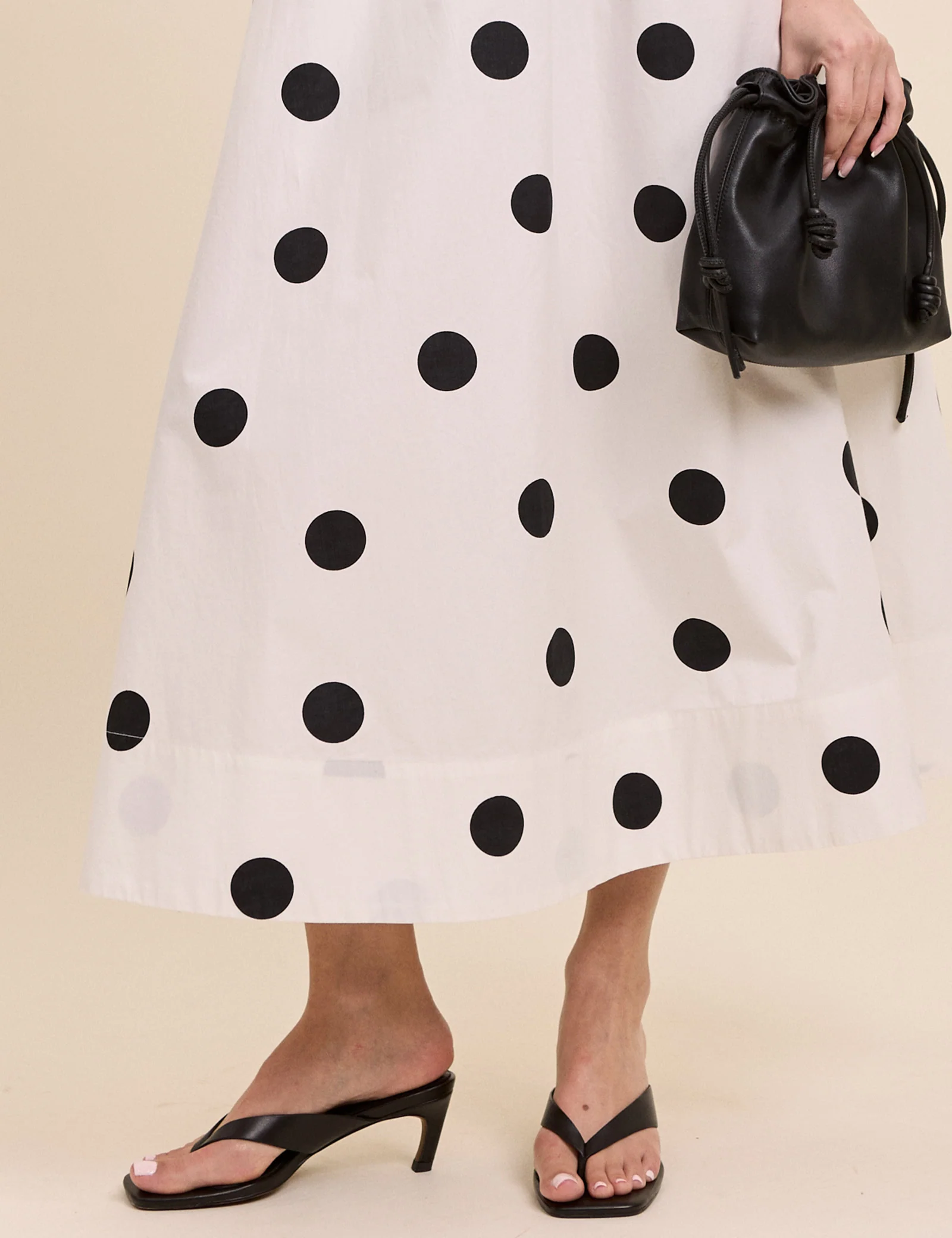 Black Leather Flip Flop Heels - Image 3