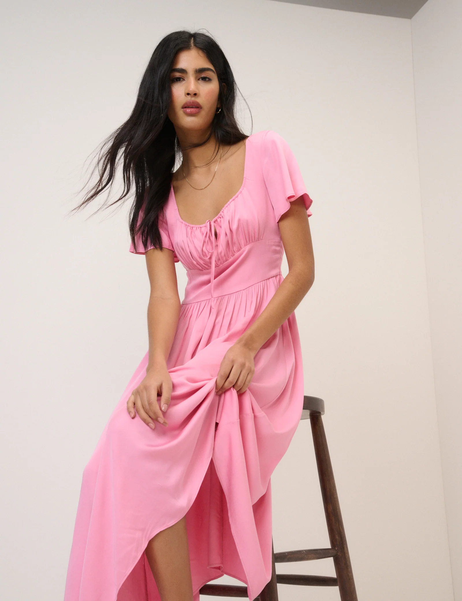 Pink Gia Midi Dress - Image 4
