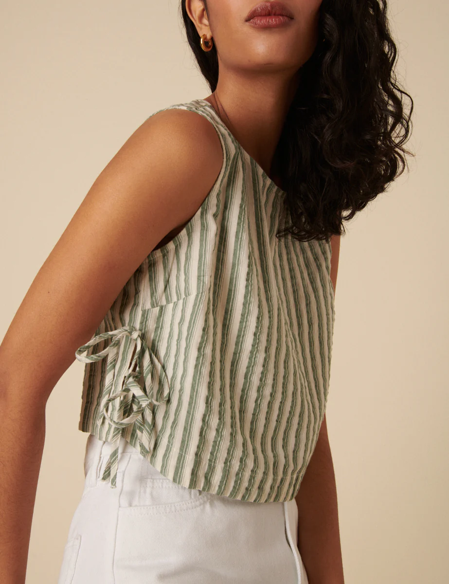 Green Striped Swing Top - Image 3
