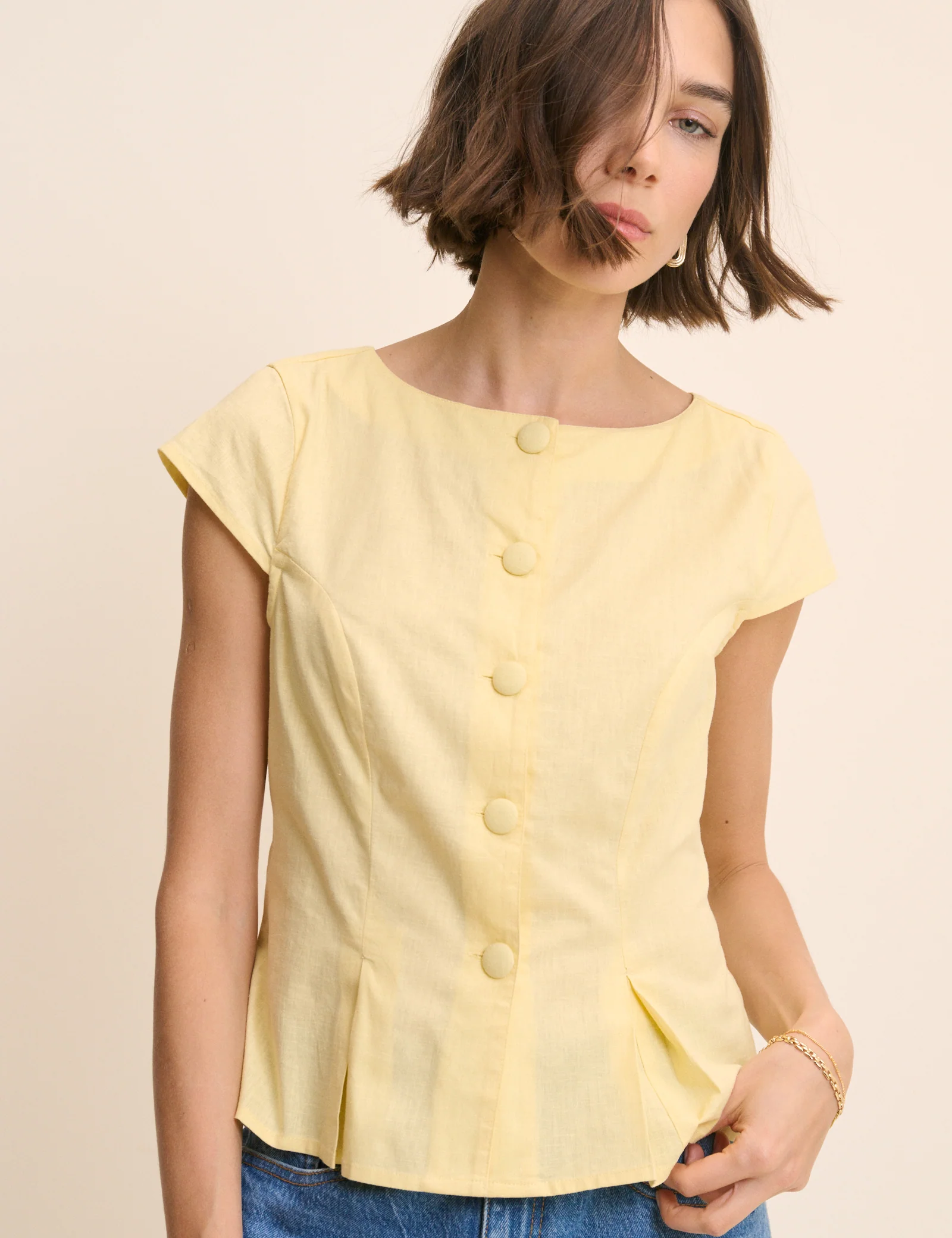 Butter Yellow Gretchen Top - Image 2