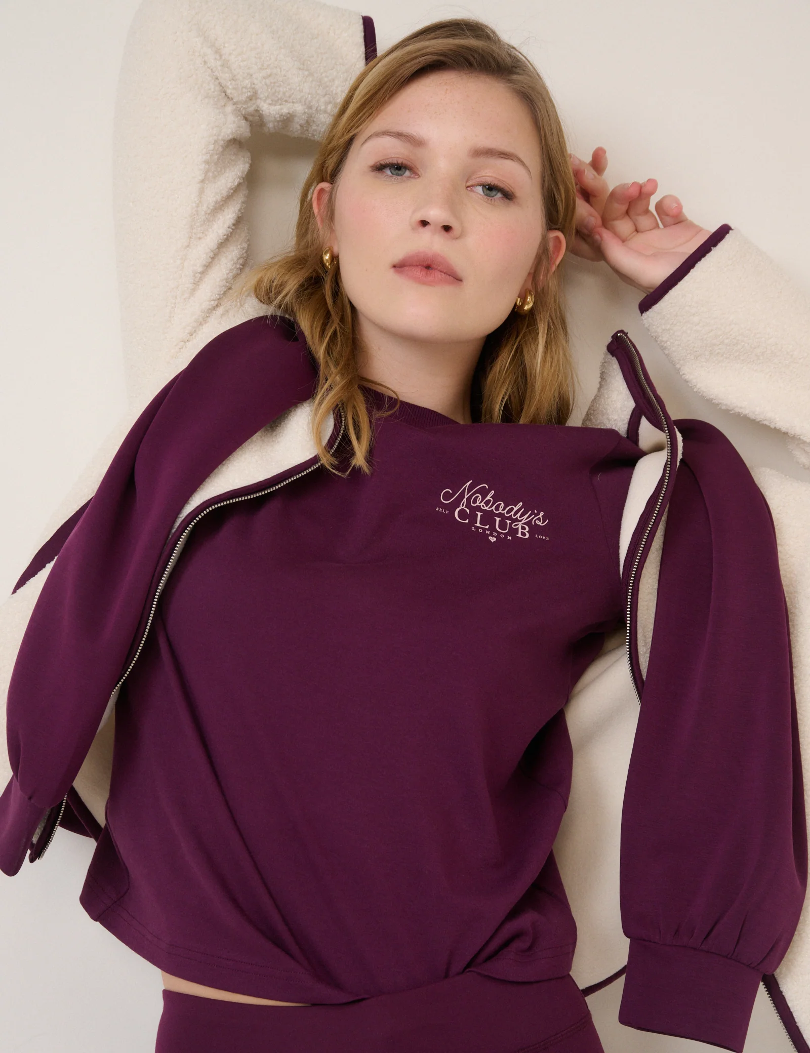 Burgundy Nobody's Club Graphic T-Shirt - Image 4