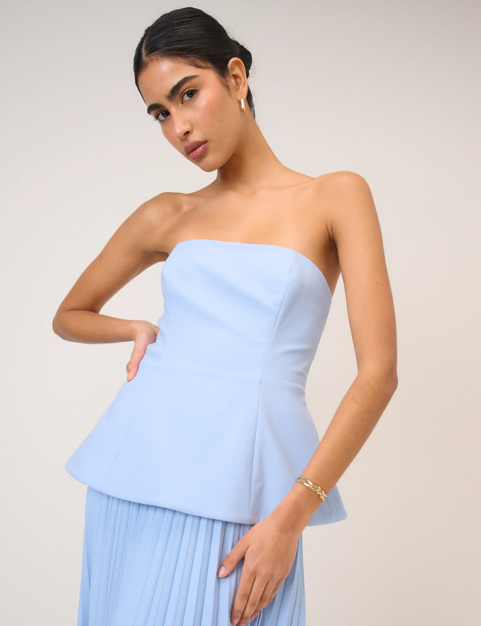 Blue Bandeau Ophelia Maxi Dress - Image 3