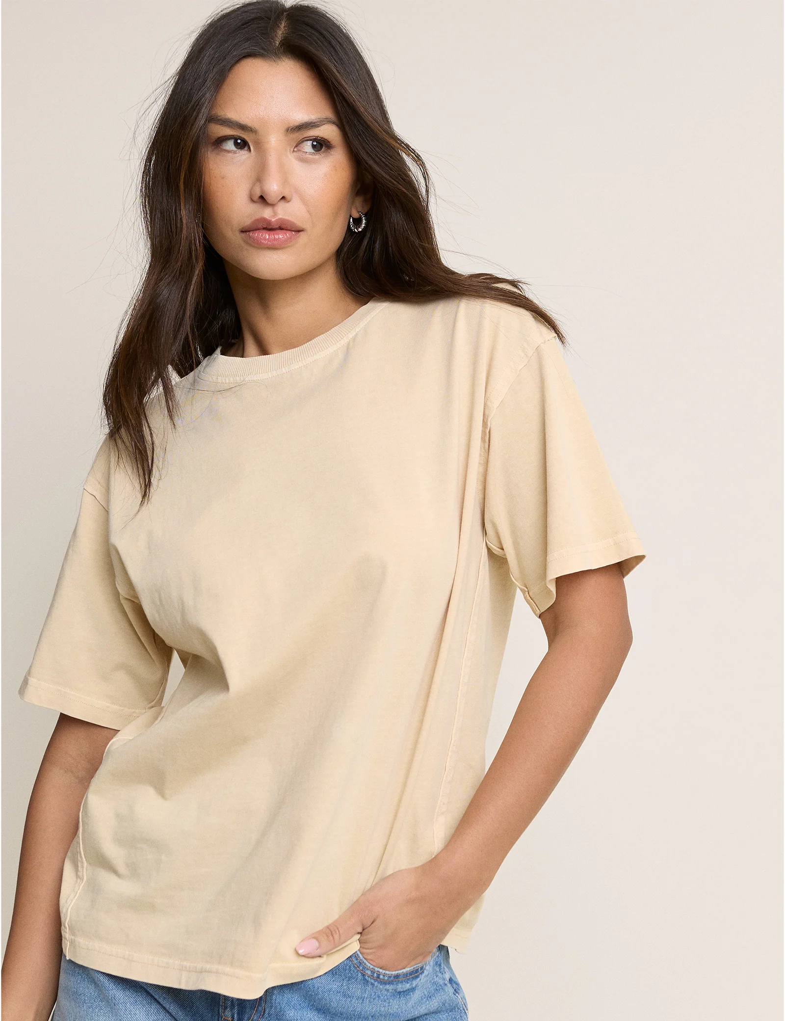 Yellow Raw Edge Relaxed T-shirt - Image 3
