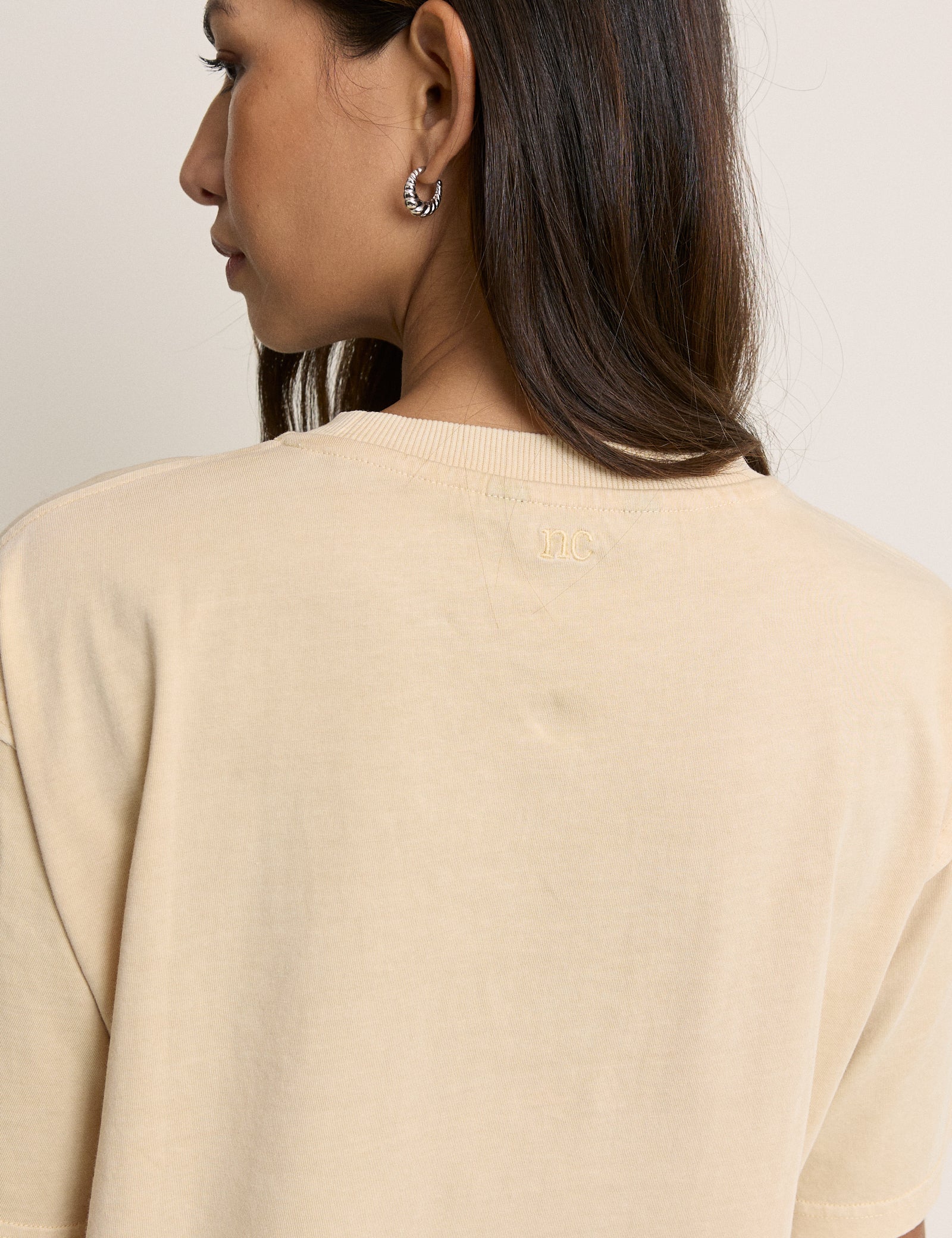 Yellow Raw Edge Relaxed T-shirt - Image 5