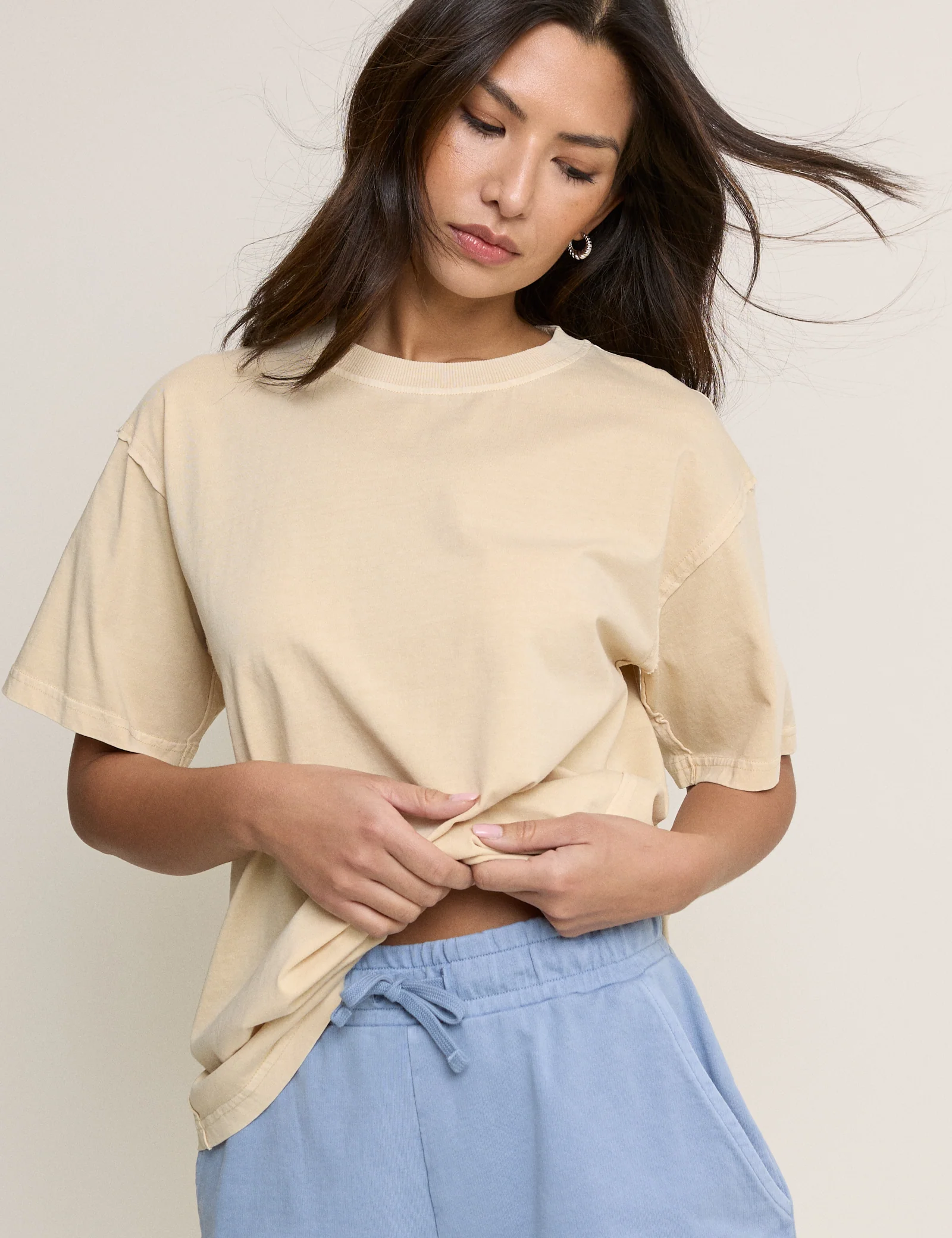 Yellow Raw Edge Relaxed T-shirt - Image 7