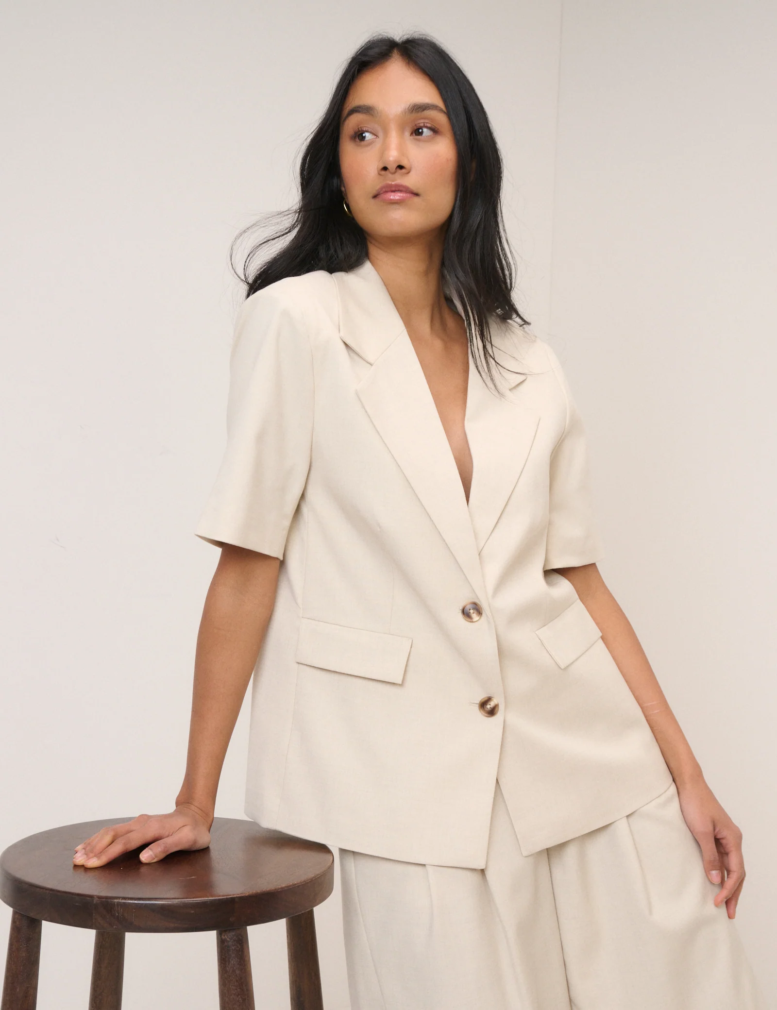 Stone Blazer & Trousers Set - Image 3