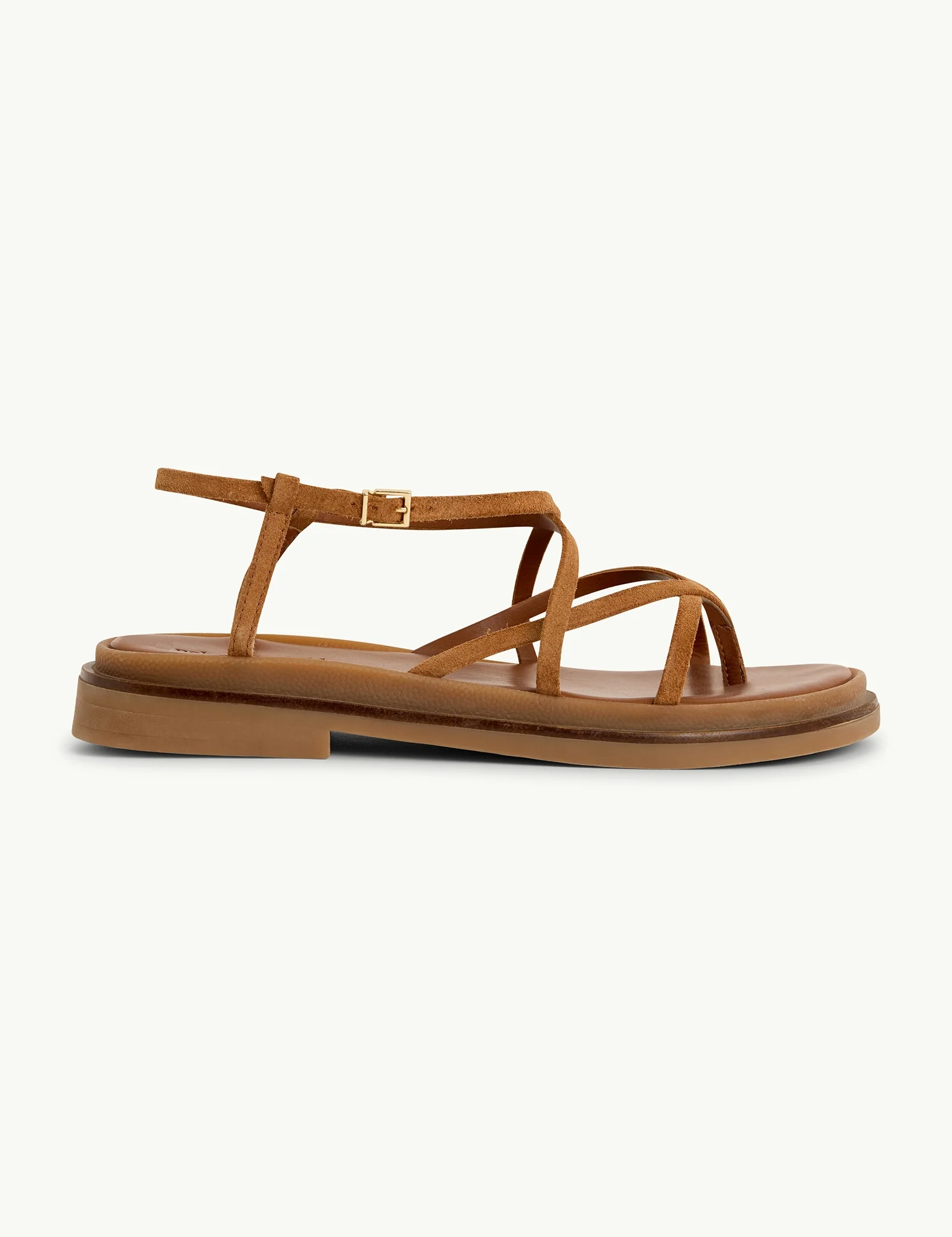 Brown Suede Strappy Sandals - Image 2