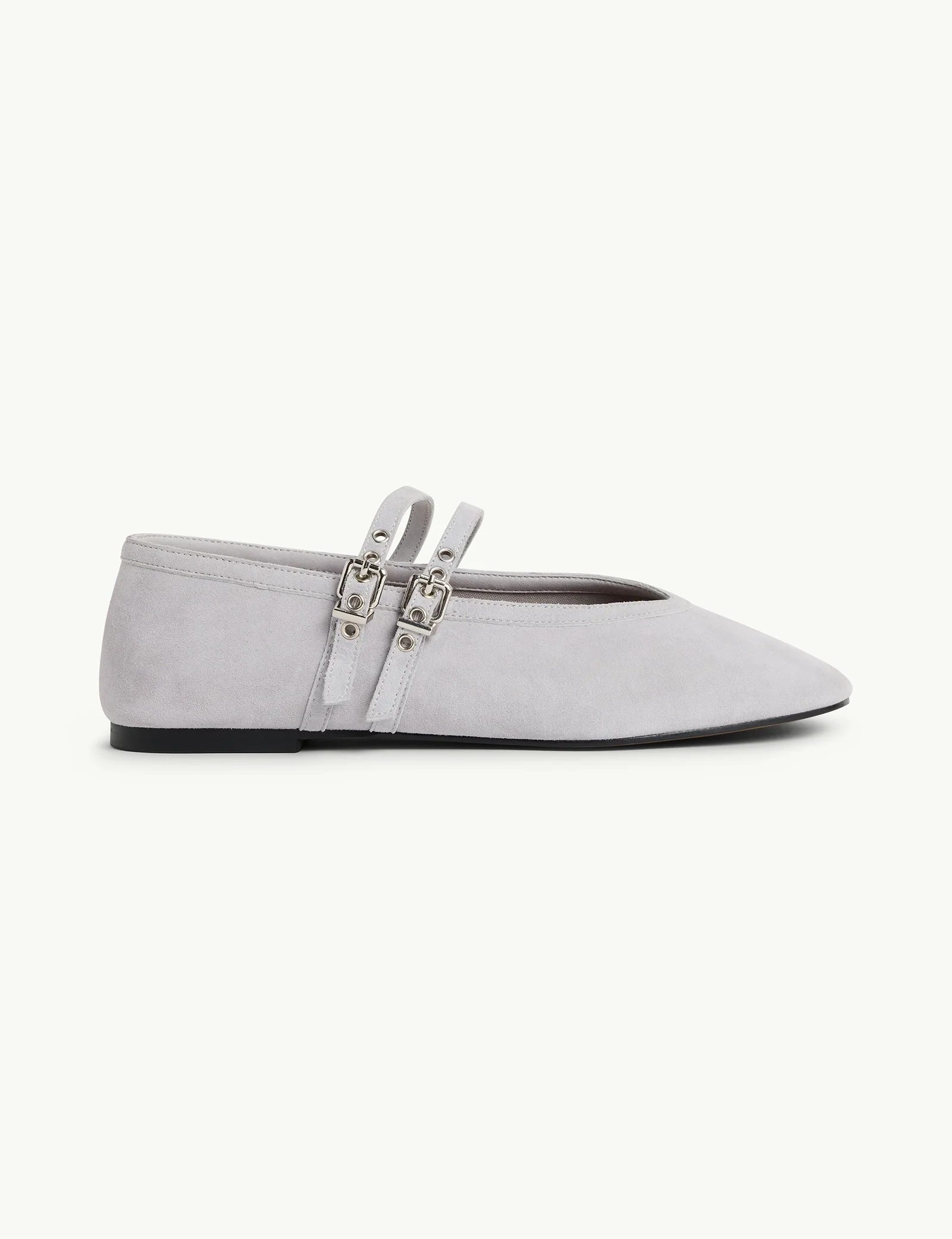 Light Blue Suede Ballet Flats - Image 2