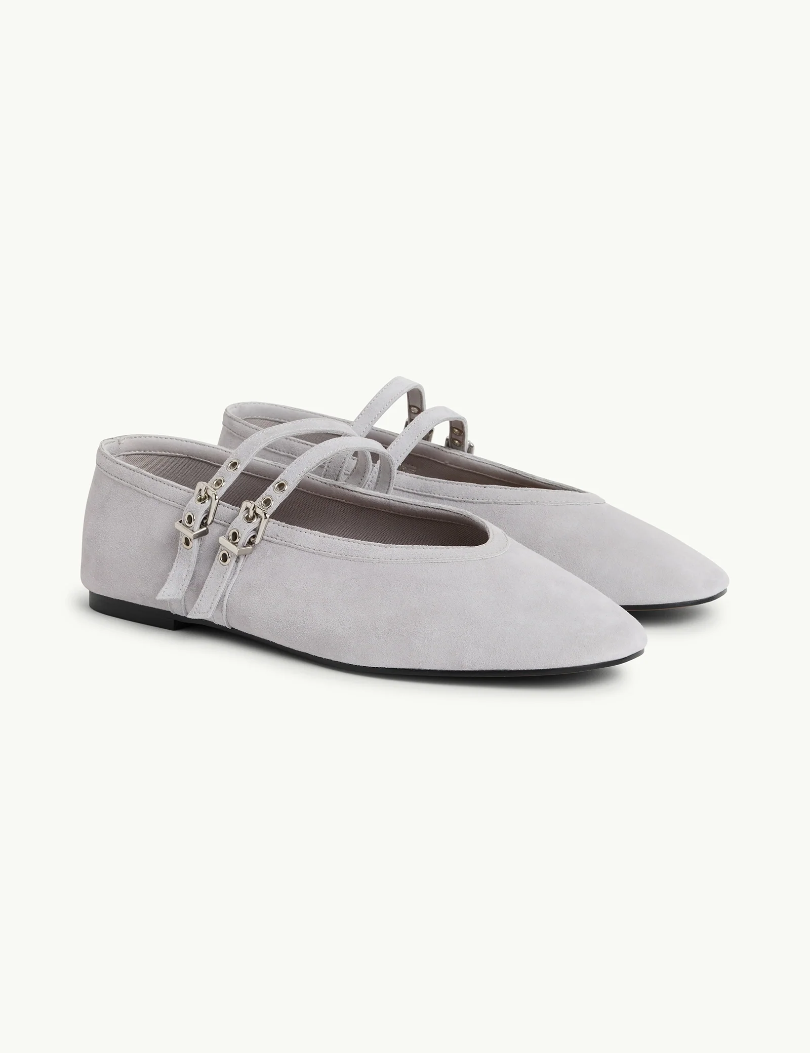 Light Blue Suede Ballet Flats - Image 4