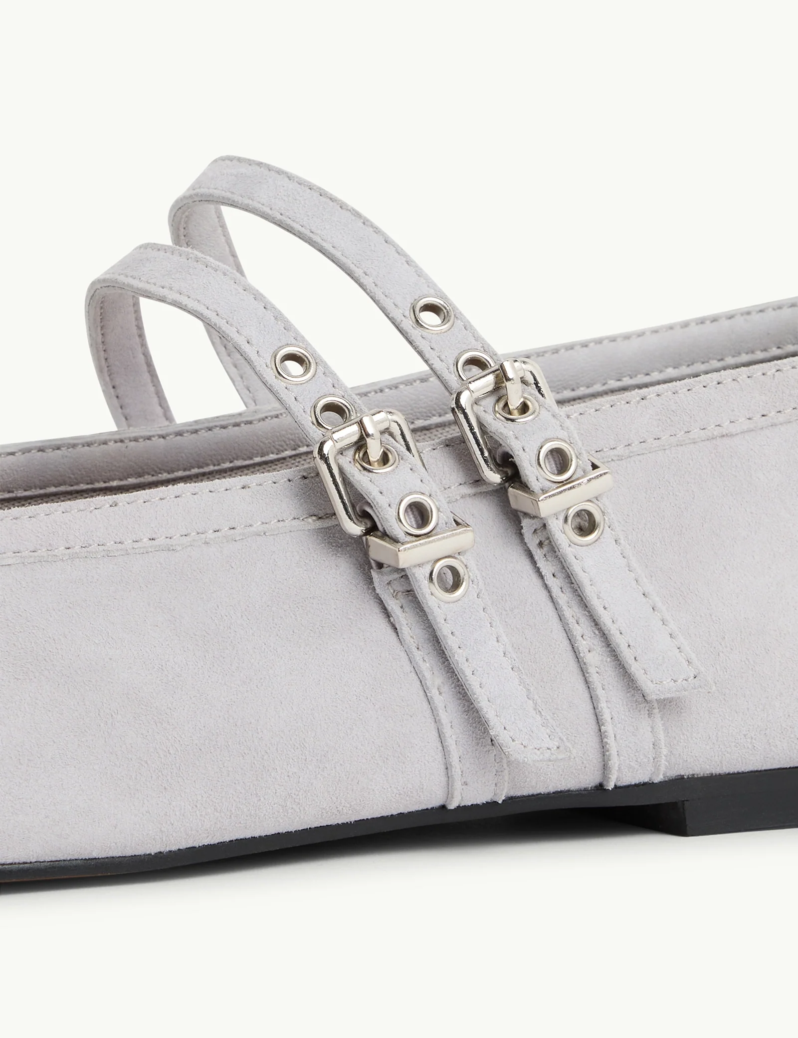 Light Blue Suede Ballet Flats - Image 5