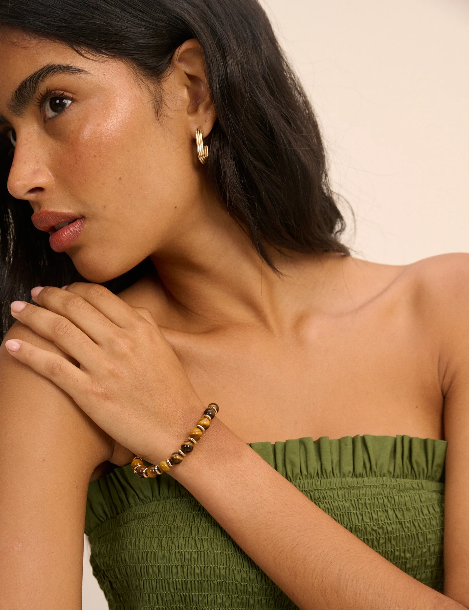 Tigers Eye Beaded Bracelet - Image 4