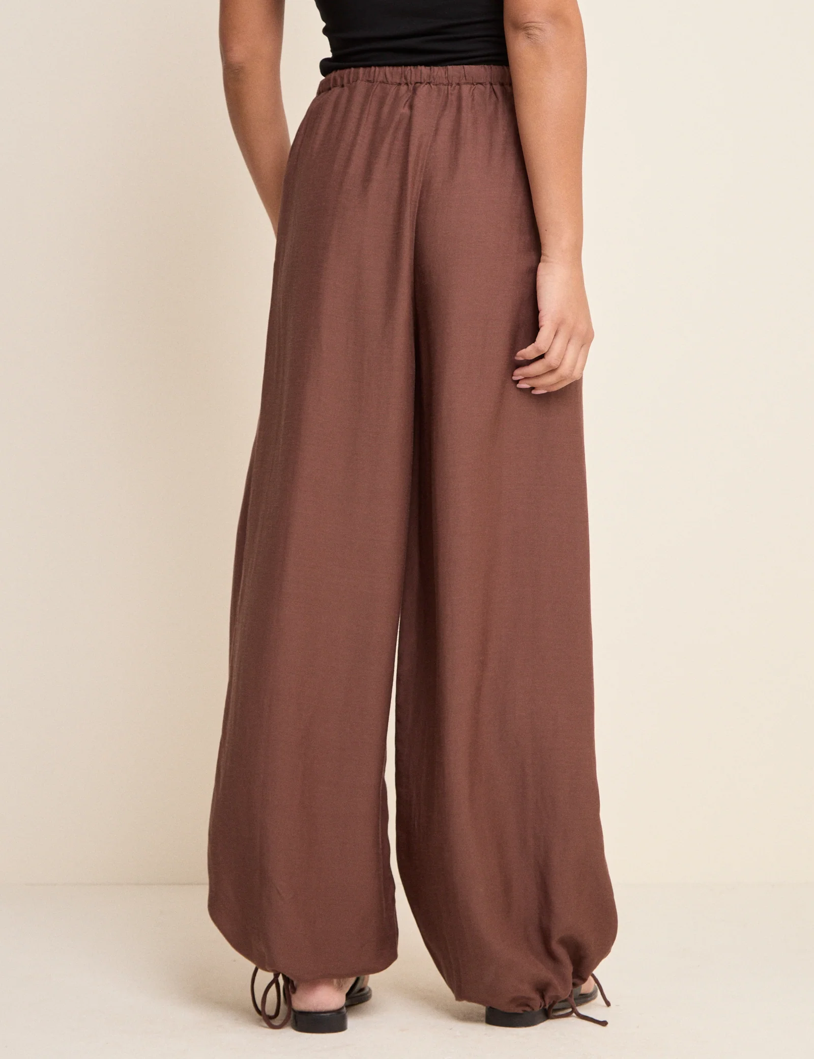 Brown Balloon Cuffed Trousers - Image 4