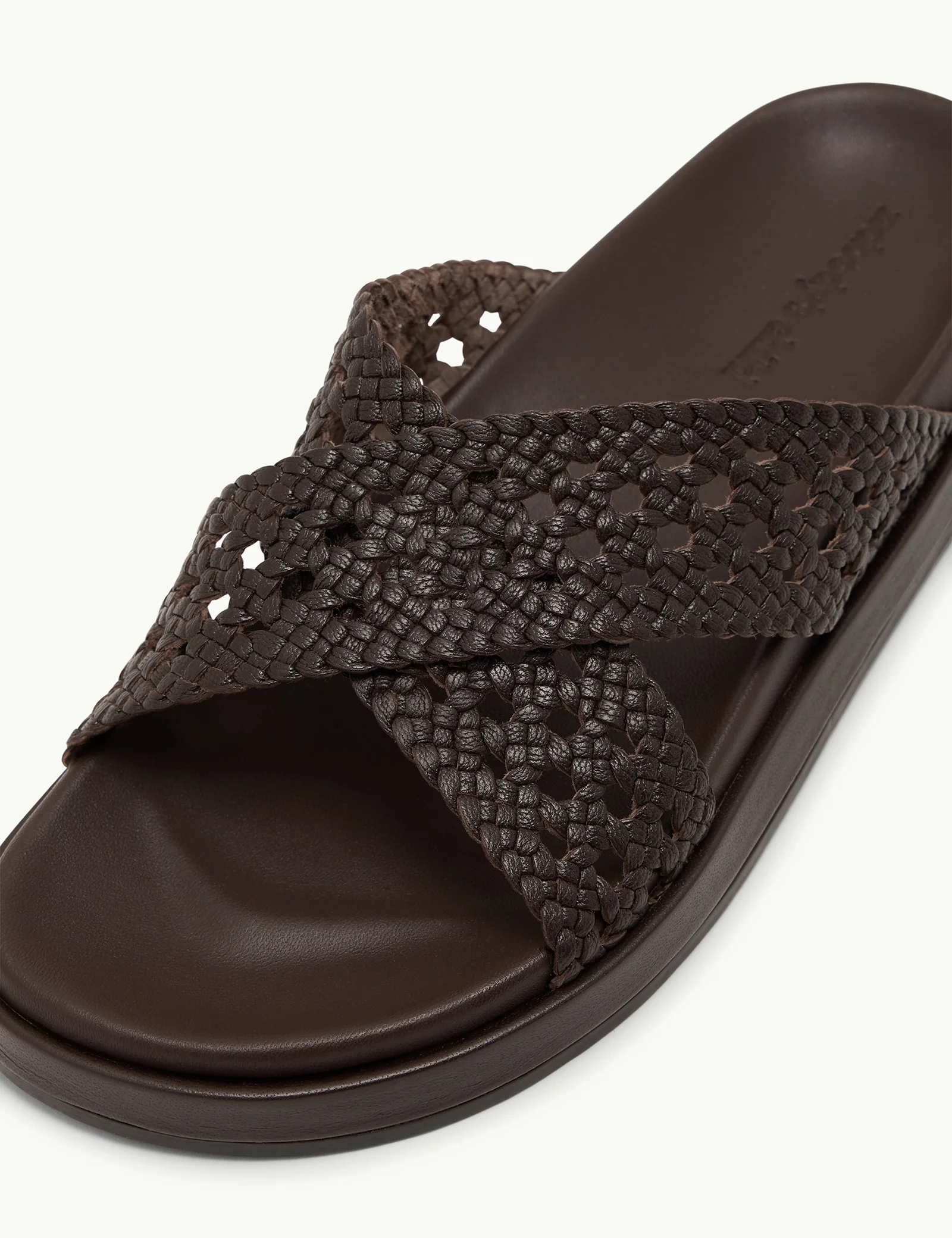 Brown Woven Leather Sandals - Image 5