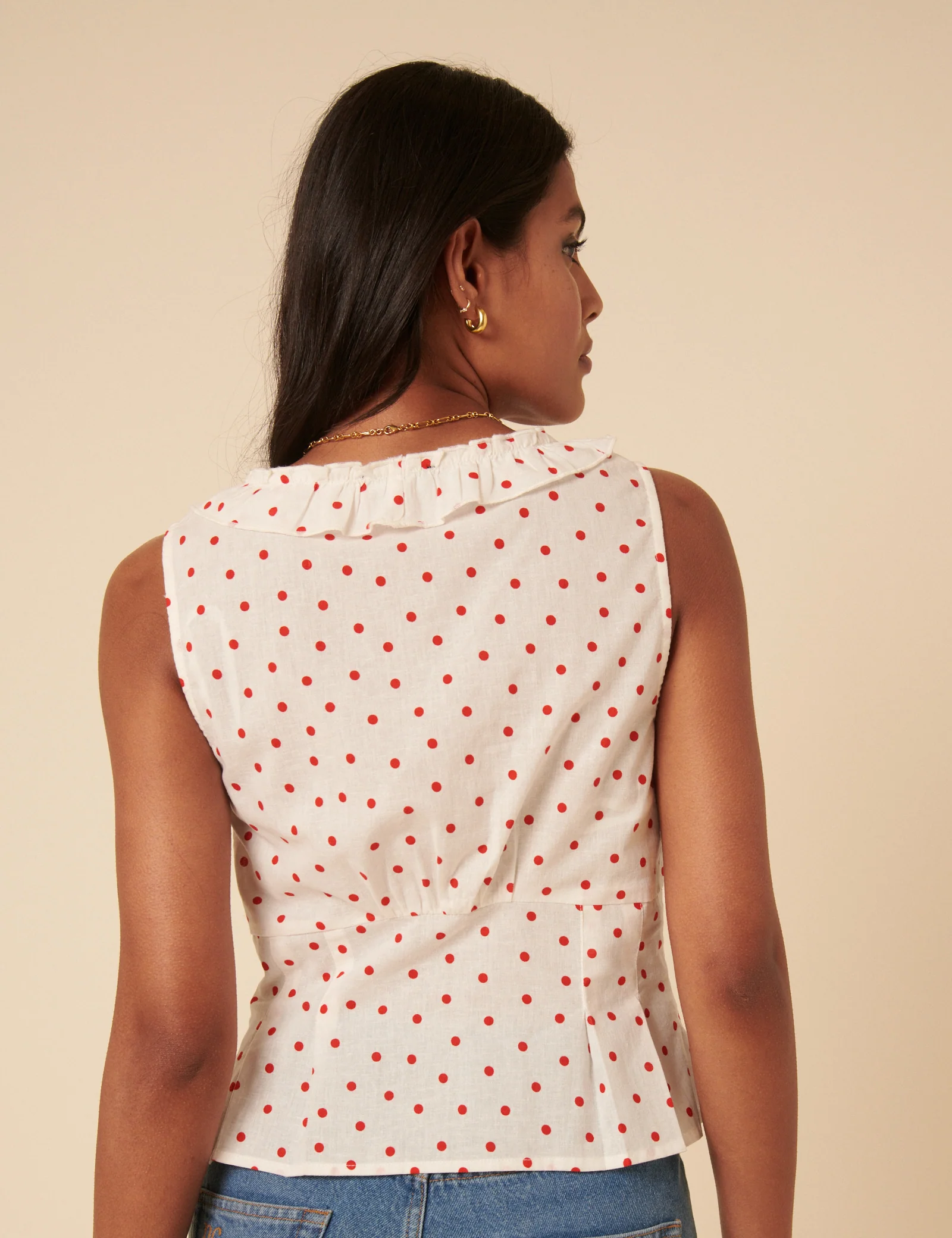White Polka Dot Top - Image 5